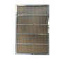 EPS bee hive frame with metal edges and vertical comb space bars on white background