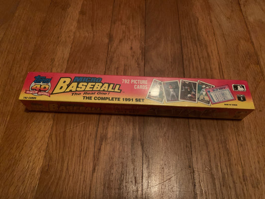 1991 Tops 40th Anniversary Micro Baseball Cards Box Set