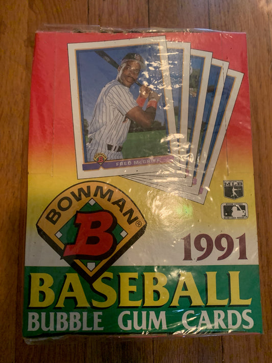 1991 Bowman Wax Pack Baseball Cards Case - Sealed