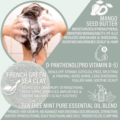 Tea Tree Mint Shampoo Bar - Repels Insects