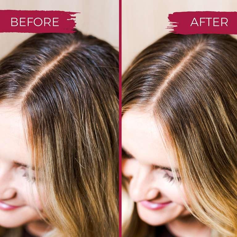 EPS bee hive showing before and after effects on hair scalp with improved hair volume and shine